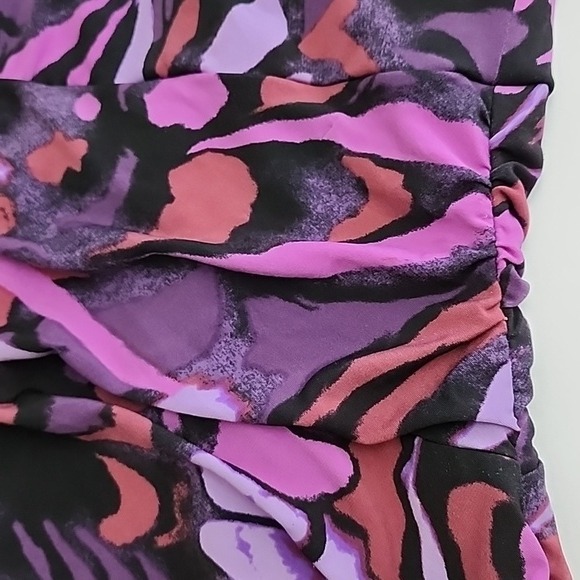 Ricki's Sleeveless Tiered Sheath Sleeveless Dress Purple Black Lined Stretch XL - Picture 4 of 15